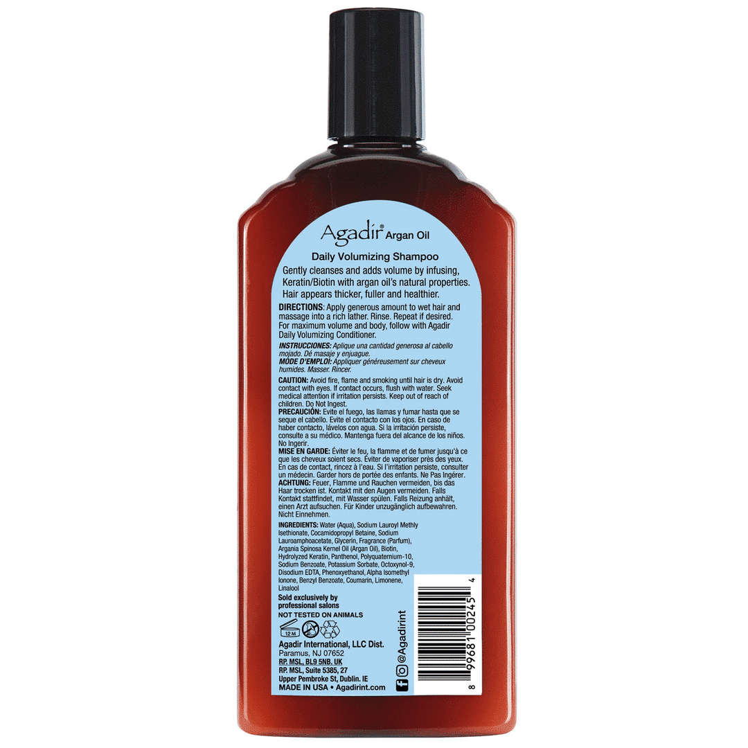 Daily Volumizing Shampoo 366ml AGADIR - Imagen 2