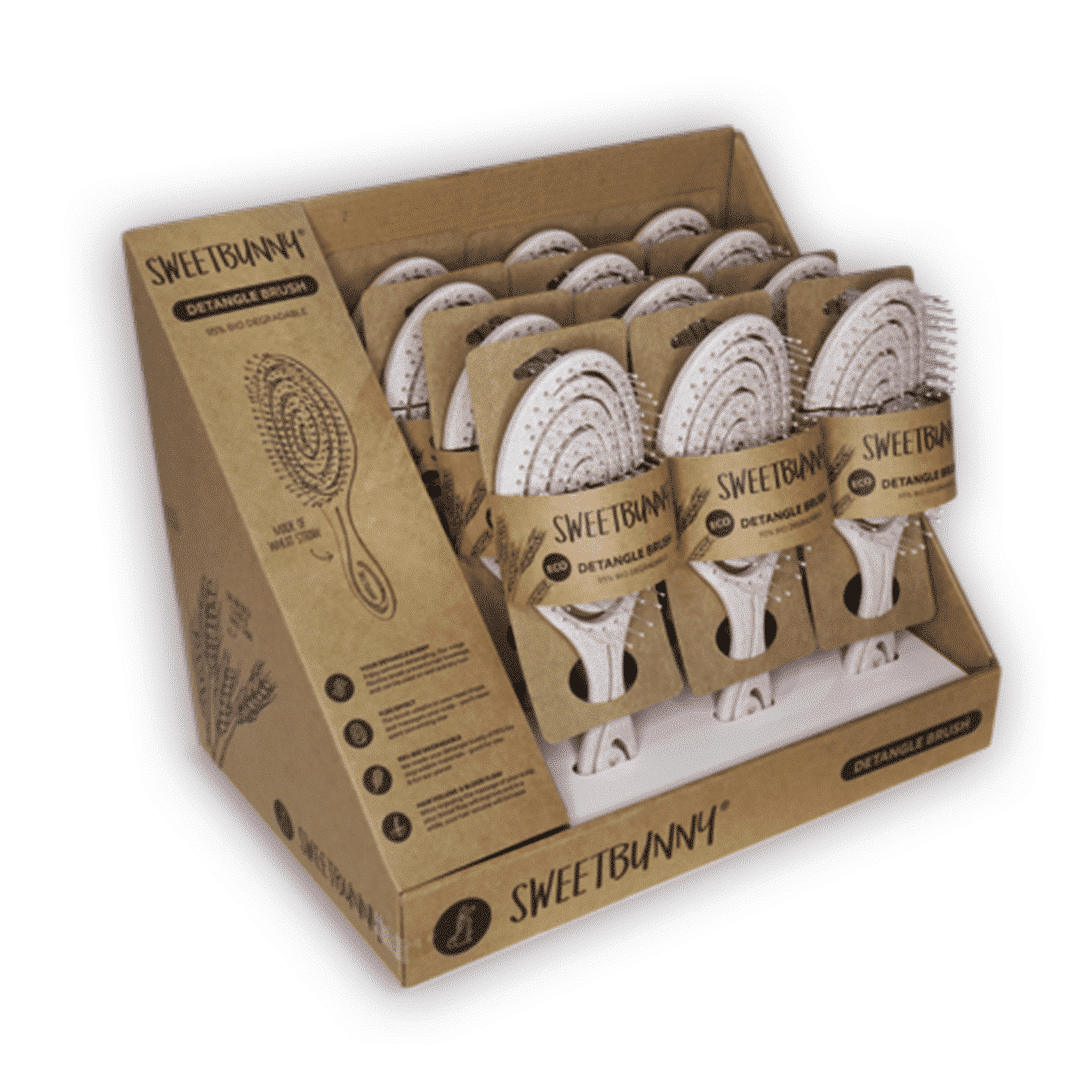 Display 12u Eco Detangle Brush SWEETBUNNY