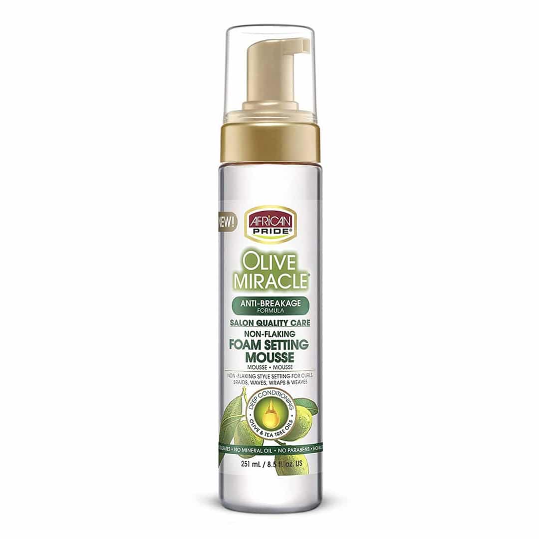 Olive Miracle Foam Setting Mousse 251ml AFRICAN PRIDE